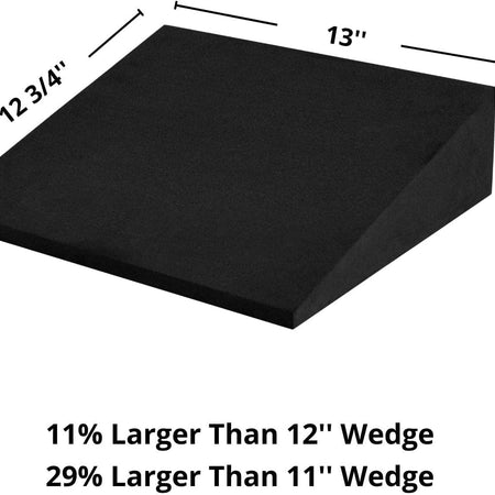 13" Large Yoga Foam Wedge, Slant Board, Calf Stretcher, Improve Lower Leg Strength, Stability, Incline Wedge, Knee Pad, Back Support, Footrest Cushion, Physical Therapy, One Pair