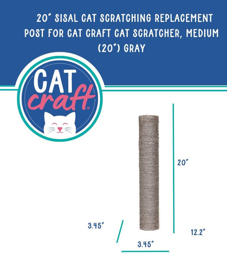 Replacement Sisal Cat Scratching Post 20" | Replacement Part & Extension Post (3100401)