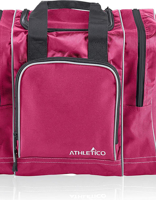 Load image into Gallery viewer, Bowling Bag for Single Ball - Single Ball Tote Bag with Padded Ball Holder - Fits a Single Pair of Bowling Shoes up to Mens Size 14
