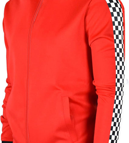 Mens Urban Hip Hop Premium Track Jacket - Slim Fit Side Taping Sportswear Urbanwear Streetwear Top