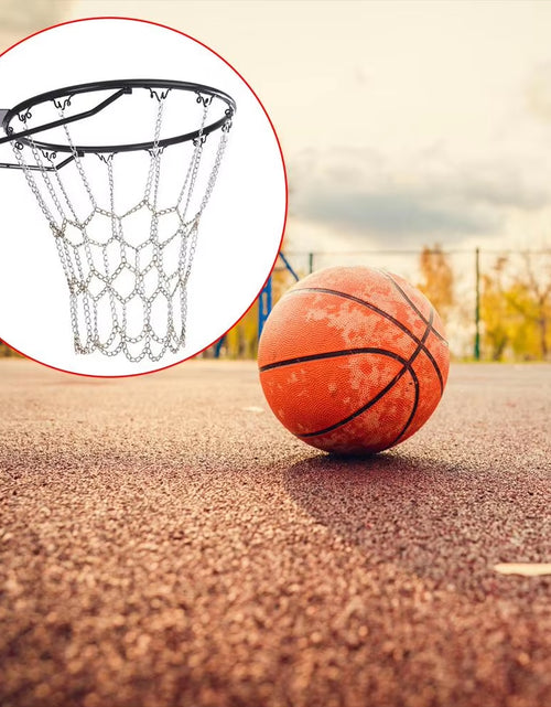 Load image into Gallery viewer, Chain Basket Net Basketball Tennis Bag Sports Heavy Duty Galvanized Steel Chain Basketball Goal Net Durable Standard Hoop
