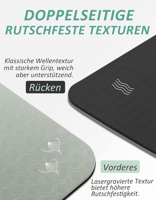 Load image into Gallery viewer, Yoga Mat with Strap, 1/3| 1/4 Inch Extra Thick Yoga Mat Double-Sided Non Slip, Professional TPE| PVC Yoga Mats for Women Men, Workout Mat for Yoga, Pilates and Floor Exercises

