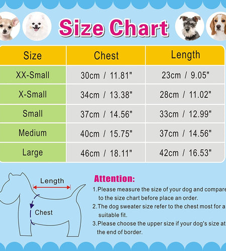 Pet Dog Sweaters Classic Knitwear Turtleneck Winter Warm Puppy Clothing Cute Strawberry and Heart Doggie Sweater