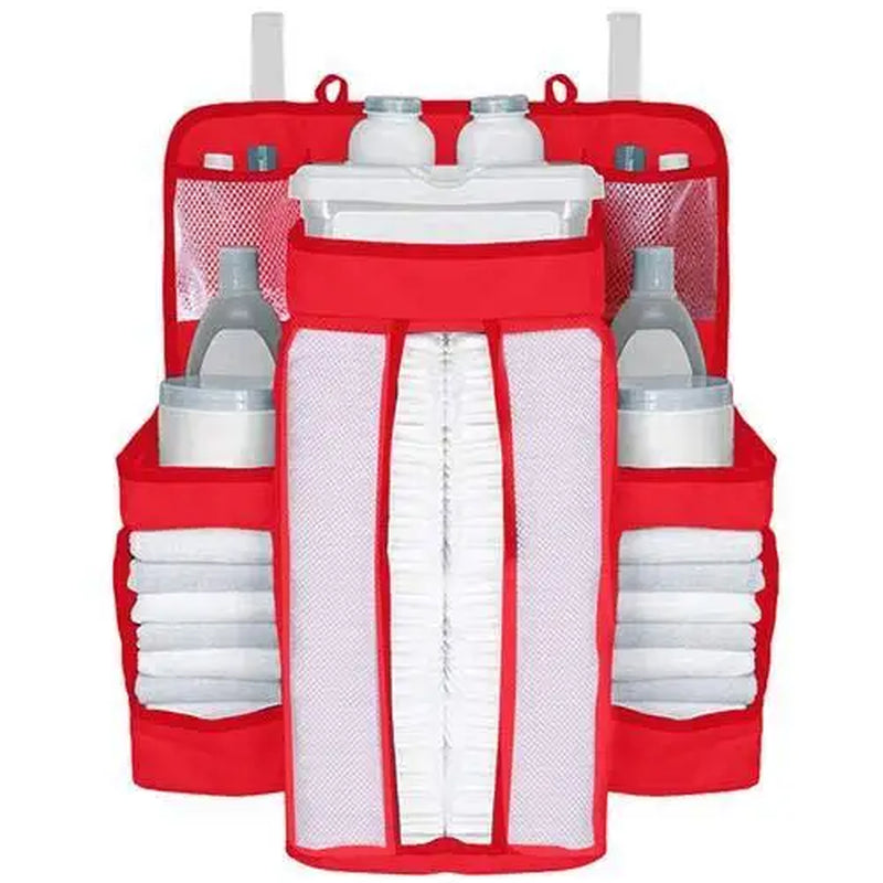 White/Gray Oxford Portable Baby Bed Hanging Storage Bag Toy Diapers Pocket Bedside Organizer Infant Crib Bedding Set Organizer