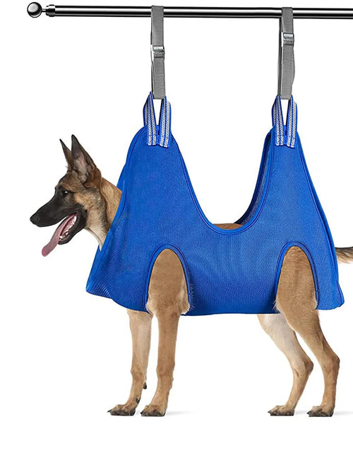 Load image into Gallery viewer, Sehao Pet Grooming for Dog Grooming Harness for Nail Trimming Pet Grooming Sling Helper Holder Pet Supplies Red S
