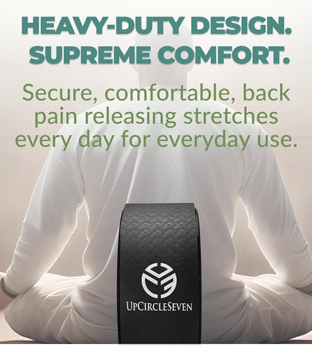 Yoga Wheel for Back Pain - Deep Tissue Massage - Yoga Back Roller Wheel for Back Pain Relief Stretching Myofascial Release Mobility