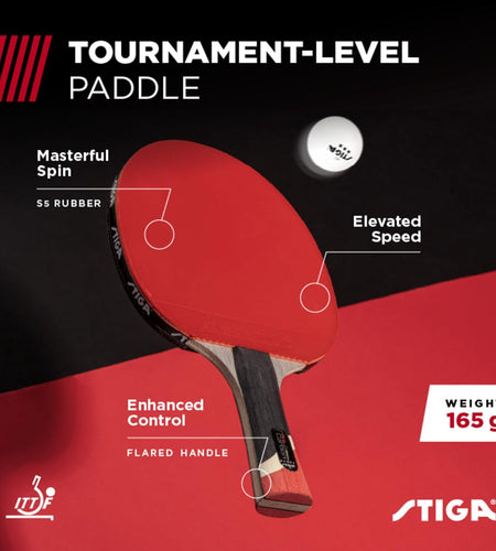 Pro Carbon Performance-Level Table Tennis Racket with Carbon Technology for Tournament Play