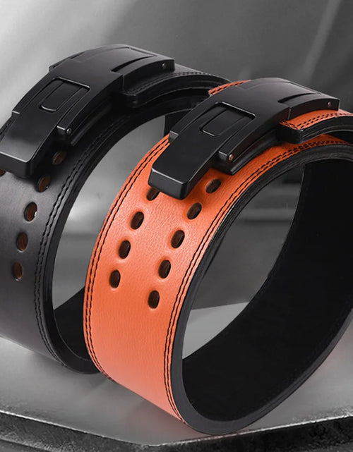 Load image into Gallery viewer, Fitness Lifting Belt Cowhide Wide Weightlifting Belt Gym Bodybuilding Belt Barbell Powerlifting Belty Training Waist Protector
