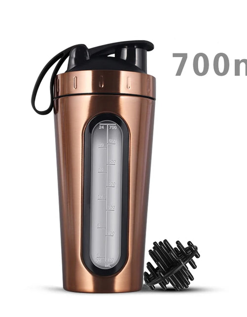 Load image into Gallery viewer, LOGO Custom Whey Protein Powder Sports Shaker Bottle Tainless Steel Shaker Bottle Leakproof Gym Nutrition Vacuum Blender Cup
