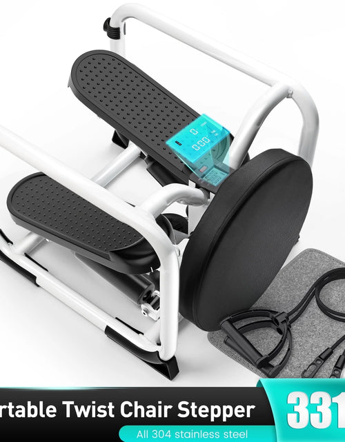 Load image into Gallery viewer, Steppers for Exercise with Twist Stool, Multifunctional Mini Fitness Machine for Full Body Workout, Home Workout Equipment with Resistance Bands &amp; LCD Monitor
