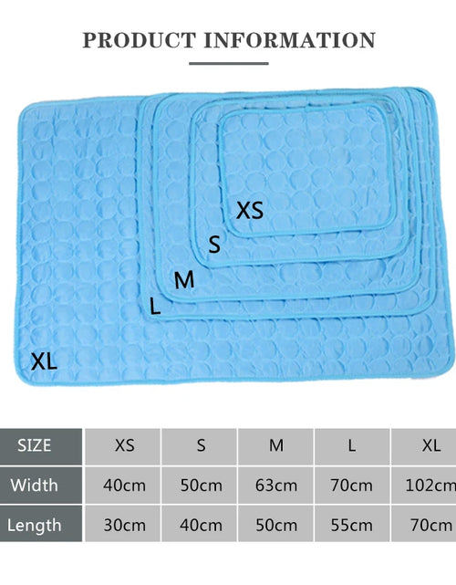 Load image into Gallery viewer, Dog Cooling Mat Extra Large Summer Pet Cold Bed for Small Big Dogs Cat Durable Blanket Sofa Cat Ice Pad Blanket Pet Accessories
