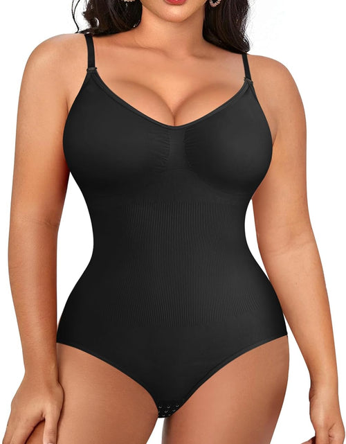 Load image into Gallery viewer, Women Slimming Bodysuits Shapewear Tops Tummy Control Body Shaper Spaghetti Strap Camisole Leotards Bodycon Jumpsuit
