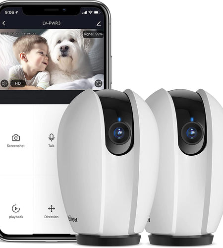 Indoor Security Camera,1080P Home Security Camera with Sound & Motion Detection, 360° Baby Monitor with Phone App, WIFI Pet Camera, 2-Ways Audio, Night Vision, Sd&Cloud Storage,Works with Alexa