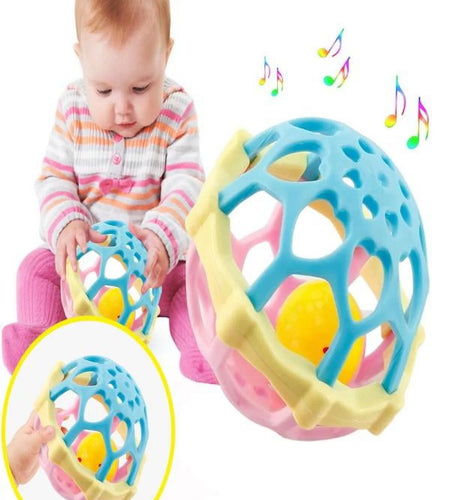 Kids Early Educational Rattles Ball Toys Colorful Soft Hand Grasping Bell Newborn Baby Toy from 0 3 6 9 12 Months Baby Toddler Sensory Toys Early Learning Toy for Boys Girls Baby Gifts