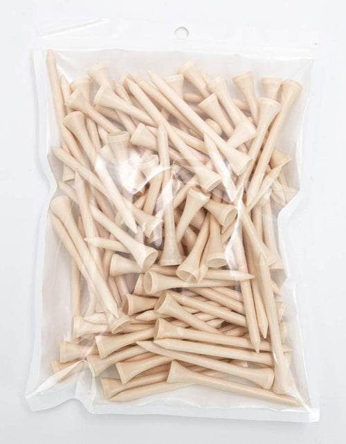 Load image into Gallery viewer, Golf Tees Professional Natural Wood Golf Tees Pack of 100, Golfing Tees Multiple Colors Size 3-1/4 Inch, 2-3/4 Inch or 2-1/8 Inch, Tall Golf Tees Bulk Reduce Side Spin and Friction
