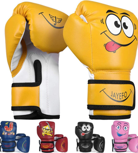 Boxing Gloves for Kids & Children - Youth Boxing Gloves for Boxing, Kick Boxing, Muay Thai and MMA - Beginners Heavy Bag Gloves for Heavy Boxing Punching Bag - 4 and 6 Oz - Black
