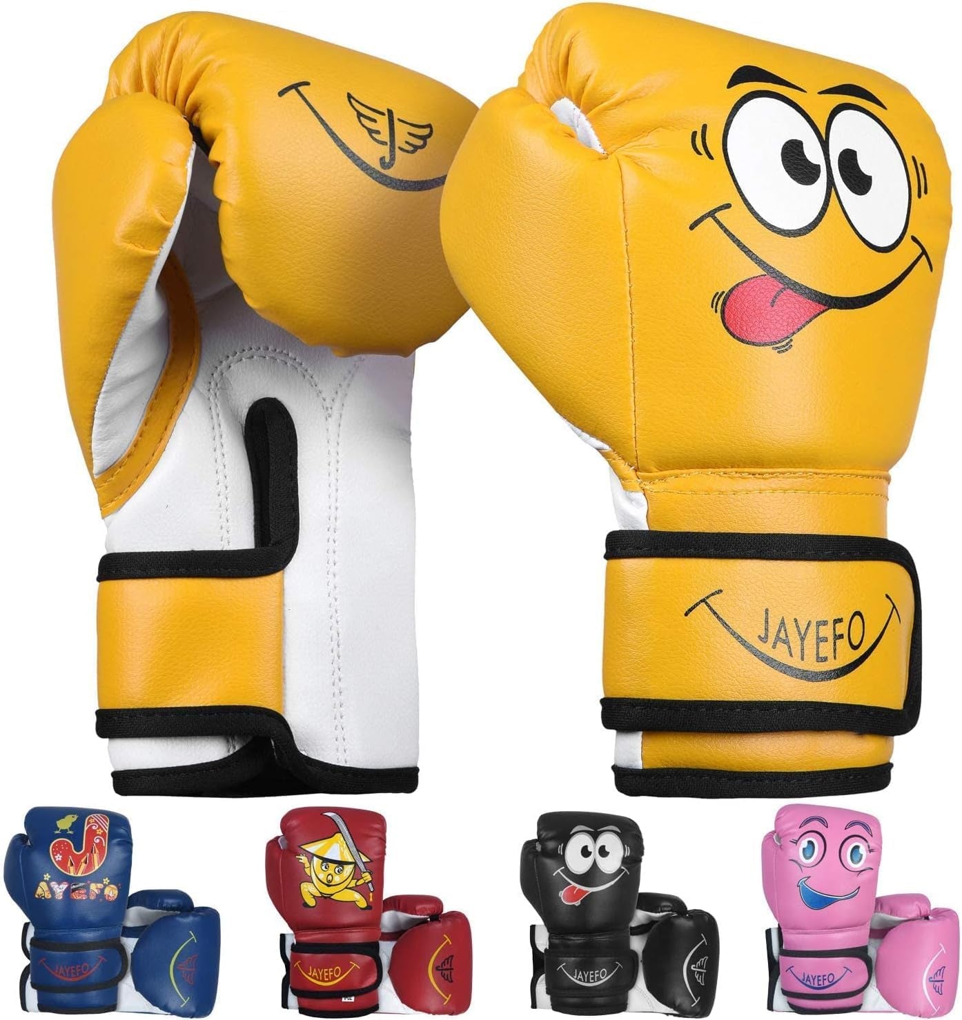 Boxing Gloves for Kids & Children - Youth Boxing Gloves for Boxing, Kick Boxing, Muay Thai and MMA - Beginners Heavy Bag Gloves for Heavy Boxing Punching Bag - 4 and 6 Oz - Black