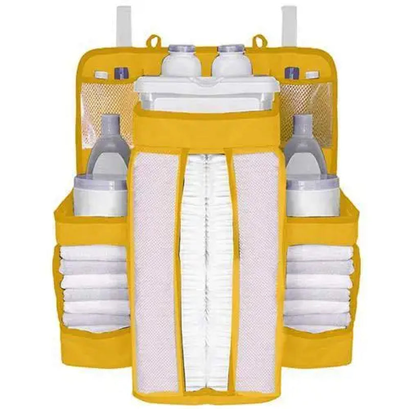 White/Gray Oxford Portable Baby Bed Hanging Storage Bag Toy Diapers Pocket Bedside Organizer Infant Crib Bedding Set Organizer