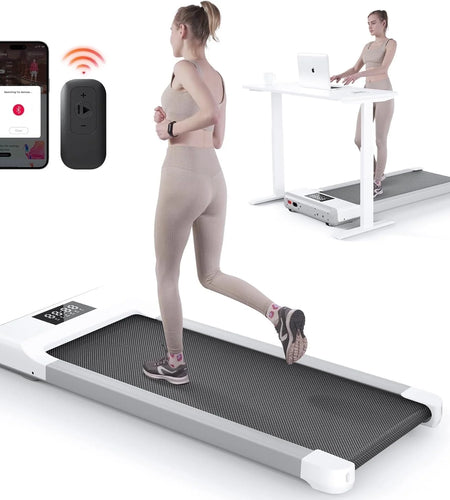 Walking Pad 300Lb, under Desk Treadmill with Remote Control 2 in 1 Portable Walking Pad Treadmill for Home/Office(Black)