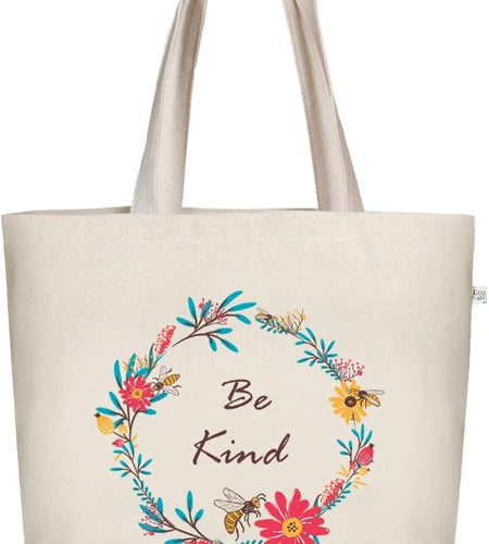 Canvas Tote Bag with Zipper, Eco-Friendly Large Travel Tote Bags for Women for Shopping, Work & Beach