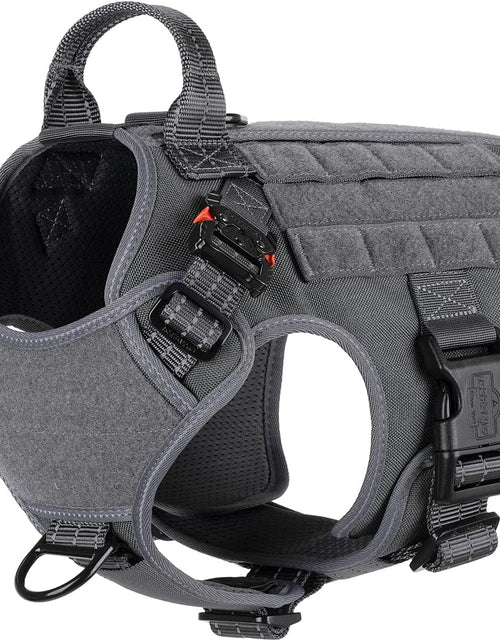 Load image into Gallery viewer, Tactical Dog Harness ,Medium Size, 2X Metal Buckle,Working Dog MOLLE Vest with Handle,No Pulling Front Leash Clip,Hook and Loop Panel
