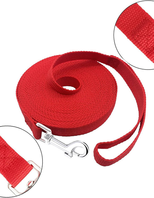Load image into Gallery viewer, 15Ft 20Ft 30Ft 40Ft 50Ft Long Dog/Puppy Lead Obedience Recall Training Dog Leashes for Small Medium Dogs Camping, Training, Play, or Backyard (15 FT, Red)
