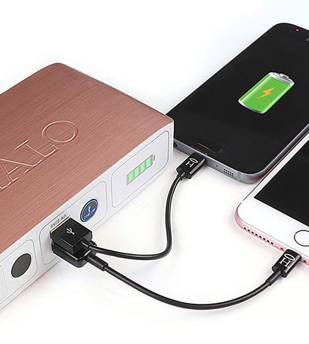 Bolt Compact Portable - Car Battery Jump Starter with 2 USB Ports to Charger Devices, Portable - Rose Gold