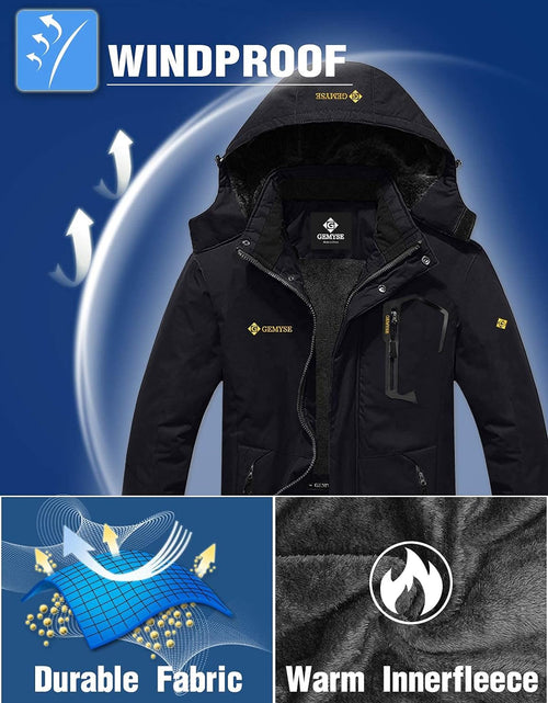 Load image into Gallery viewer, Men&#39;S Mountain Waterproof Ski Snow Jacket Winter Windproof Rain Jacket
