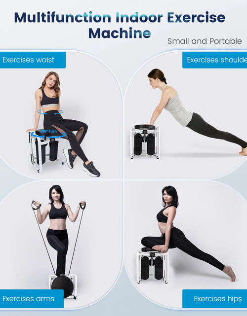 Load image into Gallery viewer, Steppers for Exercise with Twist Stool, Multifunctional Mini Fitness Machine for Full Body Workout, Home Workout Equipment with Resistance Bands &amp; LCD Monitor
