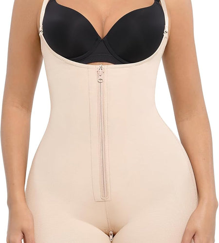 Shapewear for Women Tummy Control Fajas Colombianas Body Shaper for Women Zipper Open Bust Bodysuit Waist Trainer