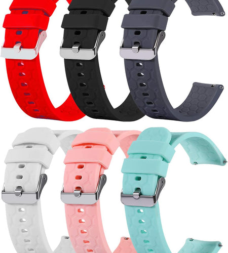 Bands Compatible with Veryfitpro Smart Watch Id205/Id205L/Id215G/Id205U/Id205S/Id216/Uwatch 3/Uwatch Ufit/Uwatch GT, for GRV FC1/FC5 19Mm Soft Silicone Quick Release Bands