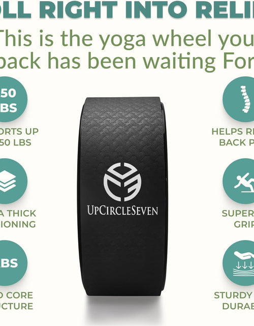 Load image into Gallery viewer, Yoga Wheel for Back Pain - Deep Tissue Massage - Yoga Back Roller Wheel for Back Pain Relief Stretching Myofascial Release Mobility

