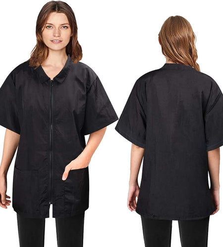 Bestmemories Pet Grooming Work Clothes Apron Anti-Static Cat Dog Grooming Aprons Pet Haircutting Clothes Pet Grooming Smock with Pockets