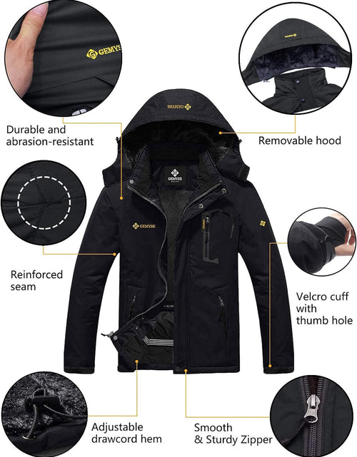 Load image into Gallery viewer, Men&#39;S Mountain Waterproof Ski Snow Jacket Winter Windproof Rain Jacket
