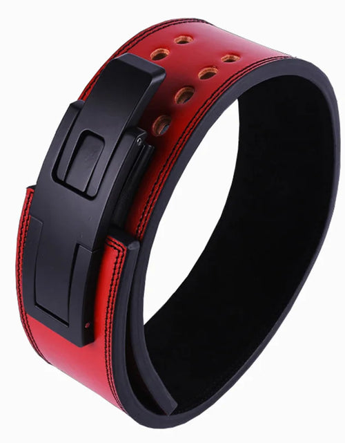 Load image into Gallery viewer, Fitness Lifting Belt Cowhide Wide Weightlifting Belt Gym Bodybuilding Belt Barbell Powerlifting Belty Training Waist Protector
