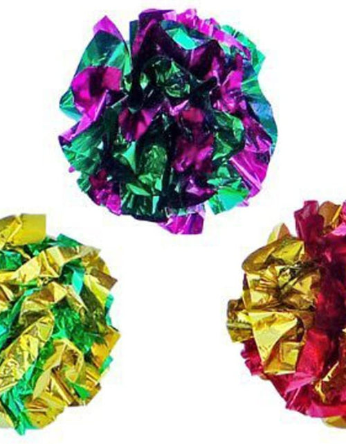 Load image into Gallery viewer, Original Mylar Crinkle Balls Cat Toys - 12 Pack
