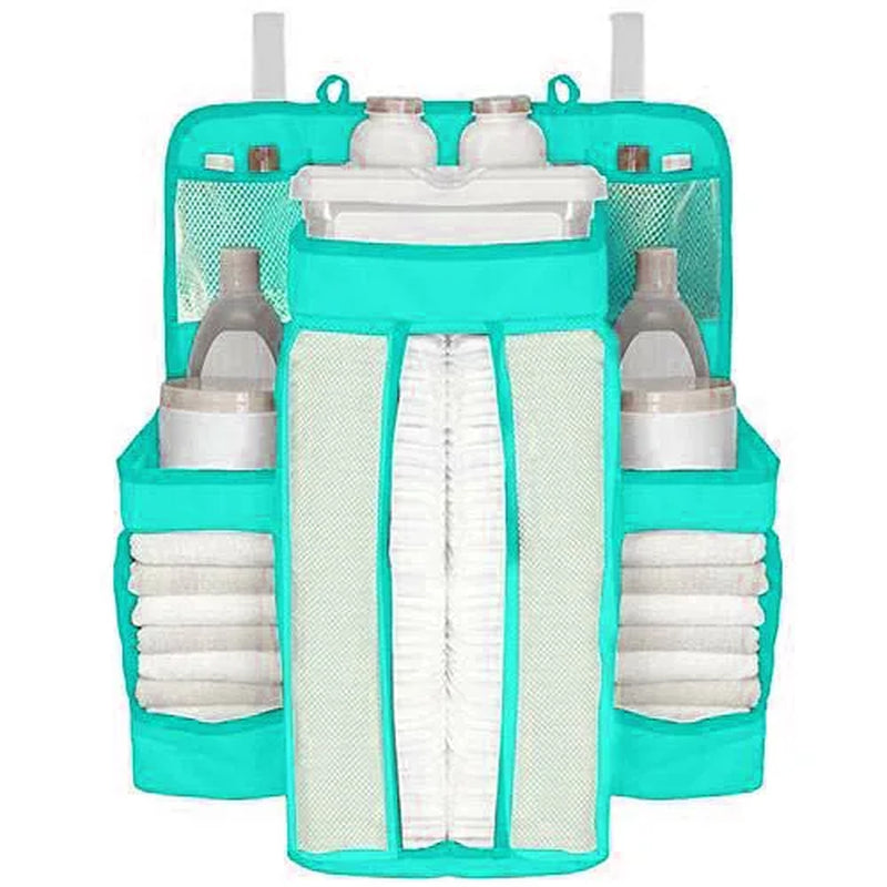White/Gray Oxford Portable Baby Bed Hanging Storage Bag Toy Diapers Pocket Bedside Organizer Infant Crib Bedding Set Organizer