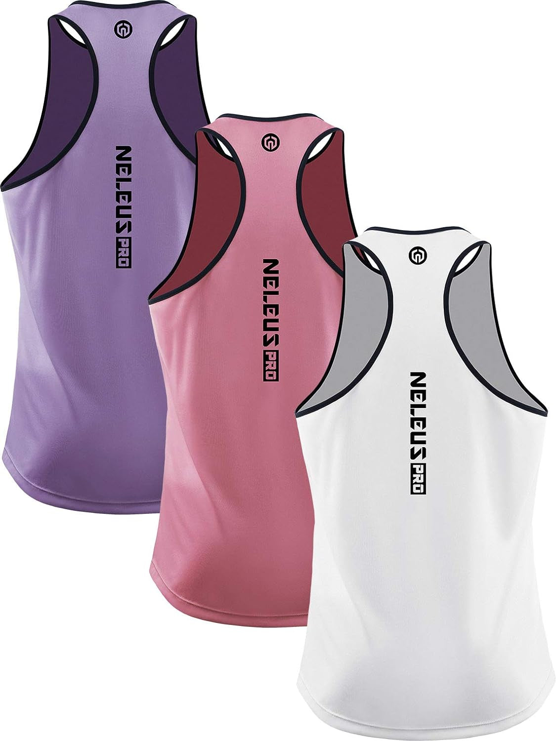 Men'S 3 Pack Workout Running Tank Top Sleeveless Gym Athletic Shirts