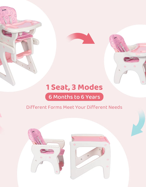 Load image into Gallery viewer, 3 in 1 Baby High Chair Convertible Play Table Seat Booster Toddler Feeding Tray
