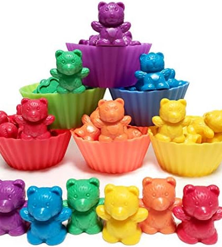 Jumbo Counting Bears with Stacking Cups - Montessori Educational Sorting Rainbow Toys for 3 Year Old Boys and Girls with 48 Preschool Math Manipulatives, Toy Storage and Toddler Games Ebook