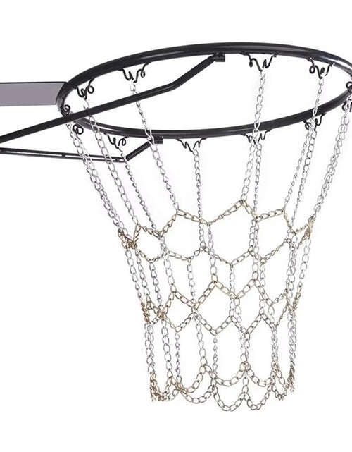 Load image into Gallery viewer, Chain Basket Net Basketball Tennis Bag Sports Heavy Duty Galvanized Steel Chain Basketball Goal Net Durable Standard Hoop
