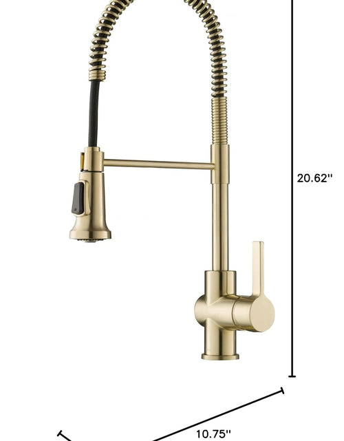 Load image into Gallery viewer, Britt Commercial Style Kitchen Faucet in Spot Free Antique Champagne Bronze, KPF-1690SFACB
