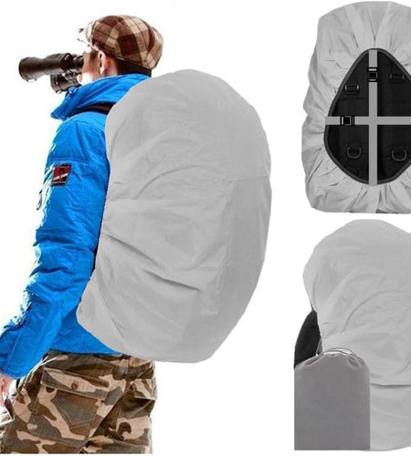 Waterproof Backpack Rain Cover for (15-90L), Upgraded Anti-Slip Cross Buckle Straps, Triple Strengthened Layers for Hiking Camping Traveling