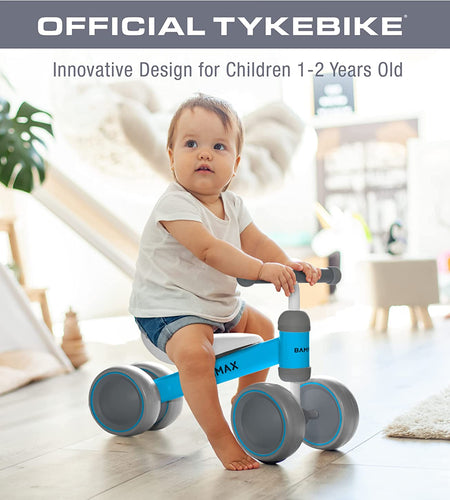 Official Tykebike® Toddler & Baby Bike | Toddler & Baby Balance Bike Ride on Toy | Easy Glide Wheels & Safer Toddler Bike Steering | Indoor/Outdoor Baby & Toddler Ride on Toy for 1+ Year Old