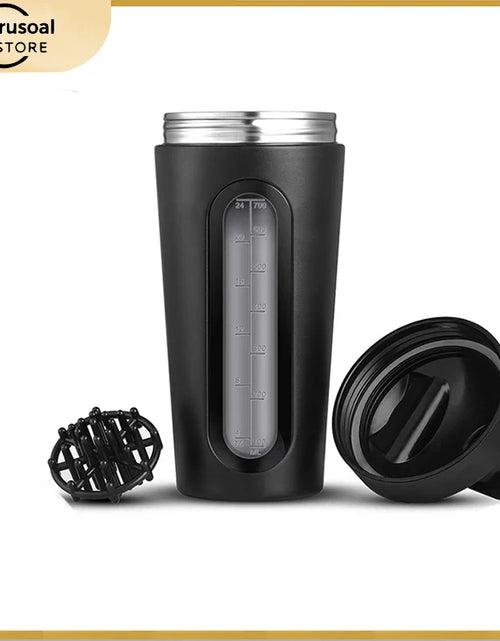 Load image into Gallery viewer, LOGO Custom Whey Protein Powder Sports Shaker Bottle Tainless Steel Shaker Bottle Leakproof Gym Nutrition Vacuum Blender Cup

