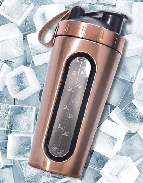 Load image into Gallery viewer, LOGO Custom Whey Protein Powder Sports Shaker Bottle Tainless Steel Shaker Bottle Leakproof Gym Nutrition Vacuum Blender Cup
