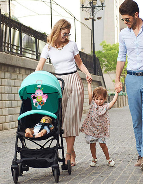 Load image into Gallery viewer, Baby Stroller Toy and Car Seat Toy for Infant with Teether Hanging Rattle Toys Clip on Stroller Toy Soft Plush Baby Toys for Boys and Girls 3-12 Months
