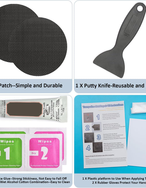 Load image into Gallery viewer, Trampoline Patch Repair Kit 4 Inch Circle on Patches | Repair Trampoline Mat Tear or Hole in a Trampoline Mat
