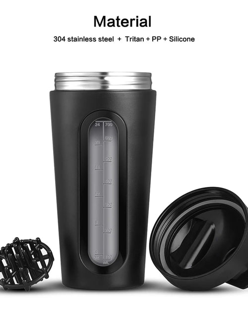 Load image into Gallery viewer, LOGO Custom Whey Protein Powder Sports Shaker Bottle Tainless Steel Shaker Bottle Leakproof Gym Nutrition Vacuum Blender Cup

