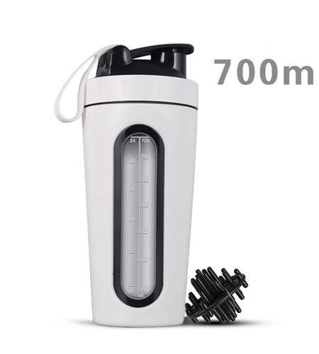 LOGO Custom Whey Protein Powder Sports Shaker Bottle Tainless Steel Shaker Bottle Leakproof Gym Nutrition Vacuum Blender Cup